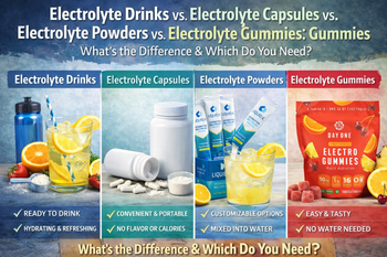 Electrolyte Drinks vs. Electrolyte Capsules vs. Electrolyte Powders vs. Electrolyte Gummies: What's the Difference and Which Do You Need?